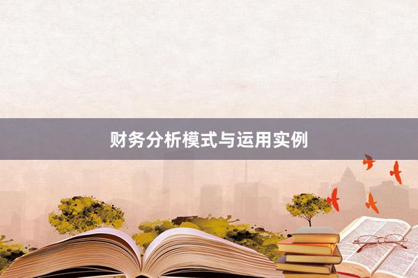 财务分析模式与运用实例